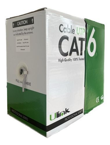 Cable De Utp Cat6 100 Mts 23 Awg Gris Excelente Calidad-0