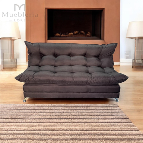 SOFA FUTON GLOBO 3 CUERPOS EN  LINO CRUDO-3