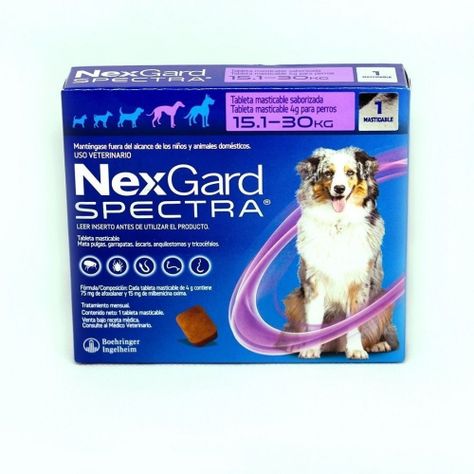 Nexgard Spectra Perro 15 a 30 kg antipulgas y garrapatas 3 comprimidos-1