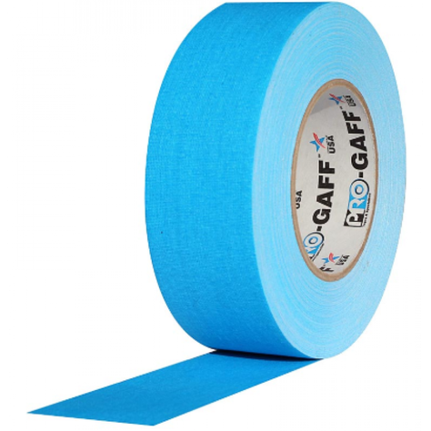 Cinta Gaffer de tela azul fluor 45 metros-0