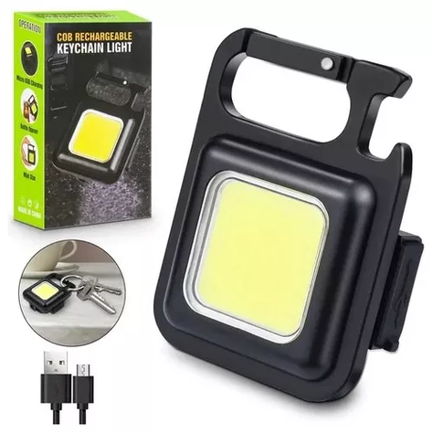 Mini Linterna LED COB Llavero Imán Recargable Abrebotellas-1