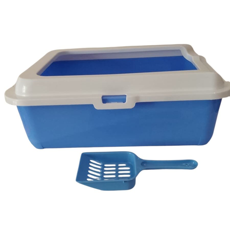 Arenero Bandeja Sanitaria Para Gatos Con Borde y Pala-0