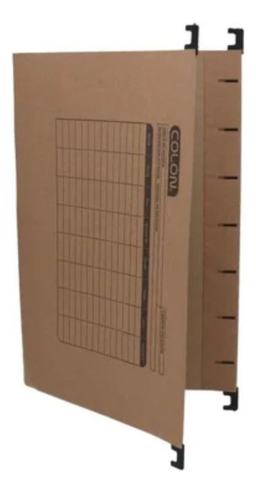 Carpeta Colgante Kraft Brazo Plástico 10 Unid. Colón-1