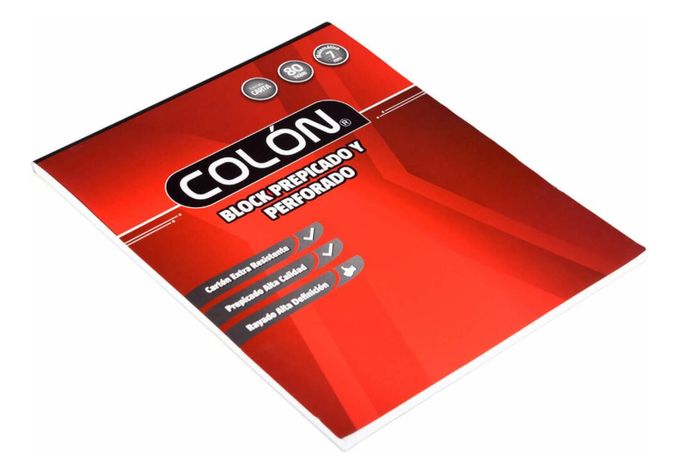 Block Cuadriculado Prepicado Y Perforado 80 Hojas. Colón-1