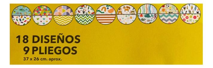 Papeles Entretenidos 9 Pliegos, 18 Diseños. Artel-1