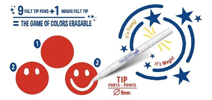 Marcadores Magic Borrables 10 Colores Carioca. Erasable-2
