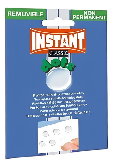 Puntos Adhesivos Removibles Instant Transparente 64 Unid-1