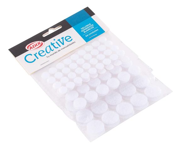 Velcro Circular Adhesivo Blanco 69 Unid. Creative-0