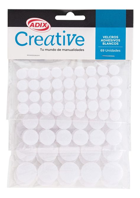 Velcro Circular Adhesivo Blanco 69 Unid. Creative-1