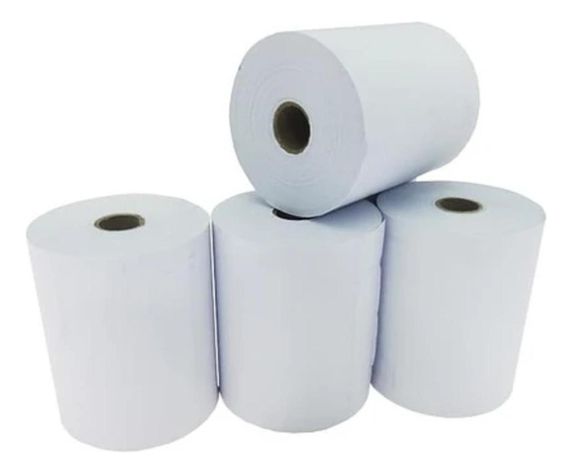 Set 4 Rollos Papel Termico 57x57mm 30 Mts Hand. Boleta-0