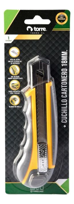 Cuchillo Cartonero Premium Grande 18m Incluye Repuesto Torre-0