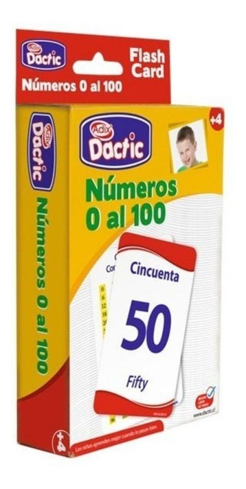 Láminas Didácticas, Flash Card Números Del 0 Al 100. Dactic-0