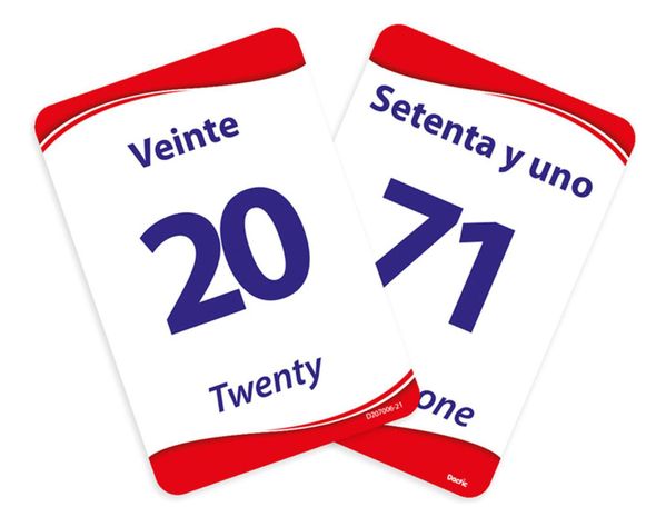 Láminas Didácticas, Flash Card Números Del 0 Al 100. Dactic-2
