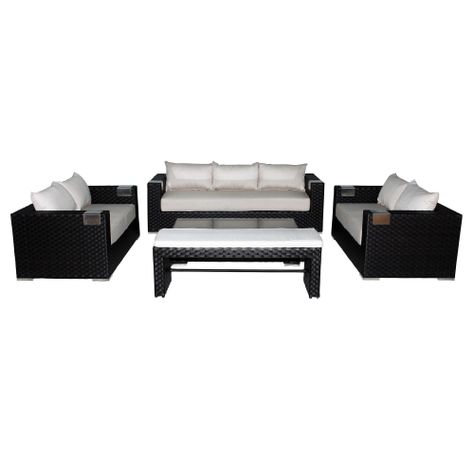 Muebles de Terraza 322 + banqueta chocolate-0