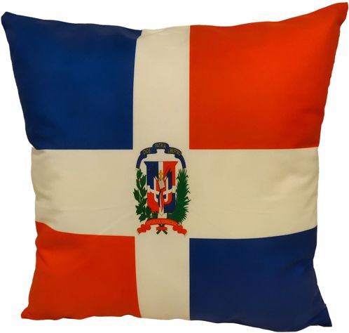 Cojín Felpa 45x45 cm Extra Suave De La Bandera de Republica Dominicana -0