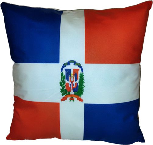 Cojín Felpa 45x45 cm Extra Suave De La Bandera de Republica Dominicana -2