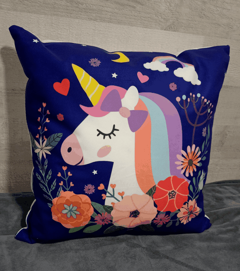 Cojín Felpa 45x45 cm De Unicornio Extra Suave -2