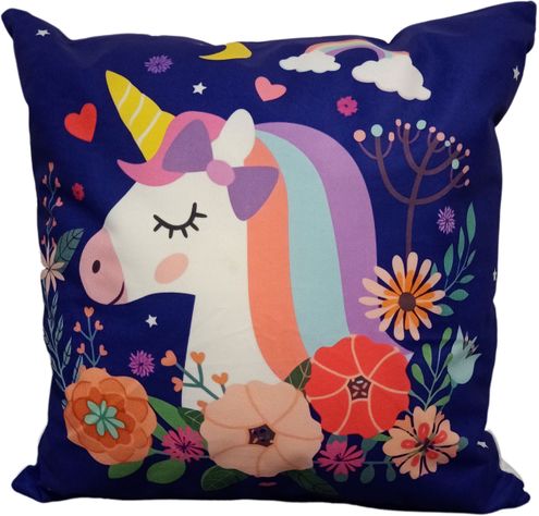 Cojín Felpa 45x45 cm De Unicornio Extra Suave -0
