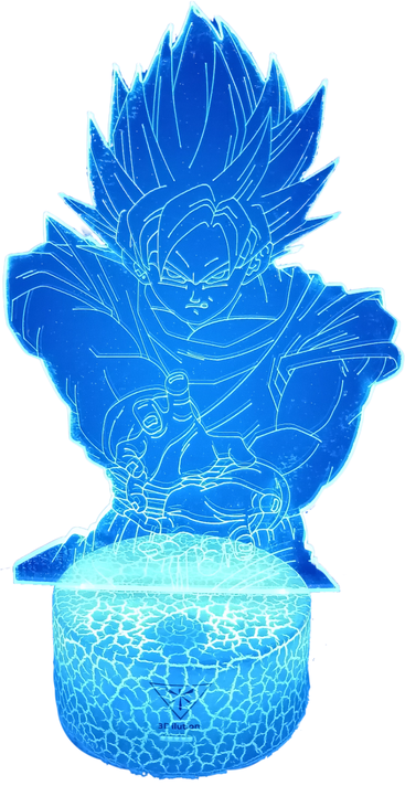 Lámpara ilusión 3D Goku kamehameha 7 colores Led-0