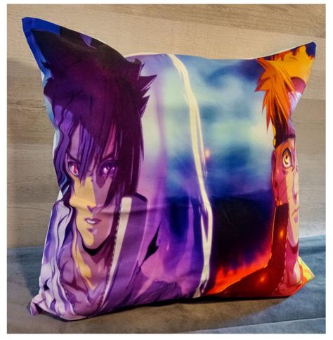 Cojín Felpa 45x45 cm Sasuke y Naruto Extra Suave -1