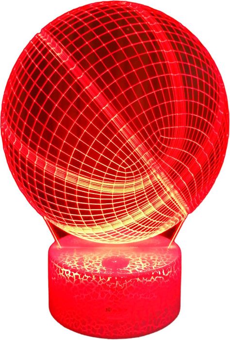Lámpara ilusión 3D Pelota de Basquet 7 Colores led-0