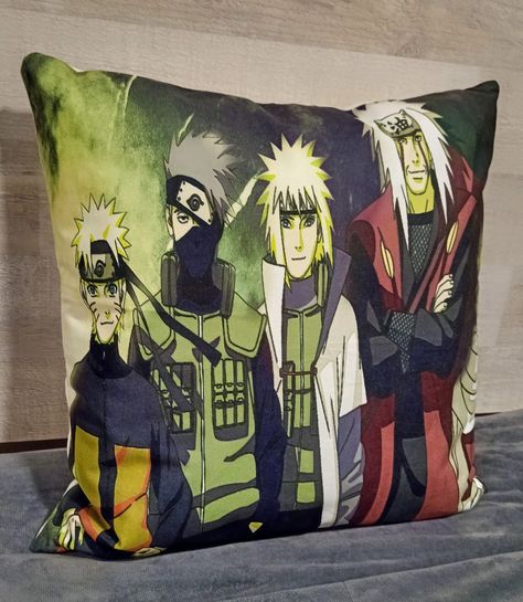 Cojín Felpa 45x45 cm Minato Kakashi Jiraiya Extra Suave Narut-1