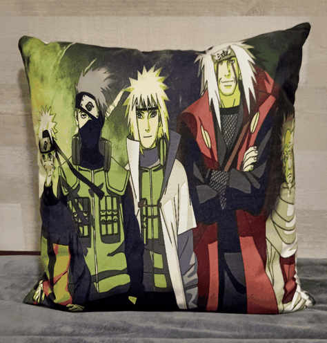 Cojín Felpa 45x45 cm Minato Kakashi Jiraiya Extra Suave Narut-2