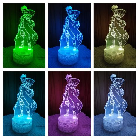 Lámpara ilusión 3D Naruto Modo Sabio 7 Colores Led-1