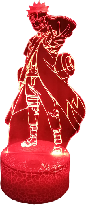 Lámpara ilusión 3D Naruto Modo Sabio 7 Colores Led-0