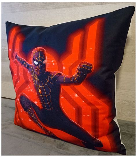 Cojín Felpa 45x45 cm De Spiderman Telaraña Extra Suave Hombre Araña-1