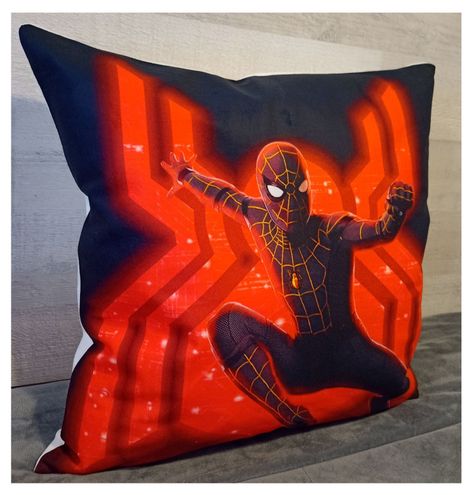 Cojín Felpa 45x45 cm De Spiderman Telaraña Extra Suave Hombre Araña-2