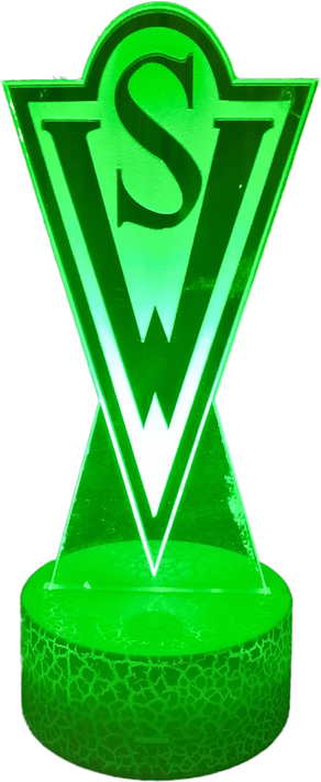 Lámpara ilusión 3D Equipo Santiago Wanderers 7 Colores Led-0