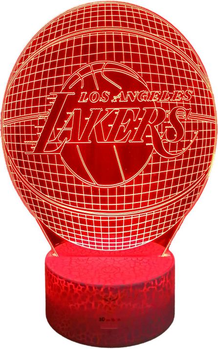 Lámpara ilusión 3D Balón De Básquet 7 Colores Led Pelota de Baloncesto-0