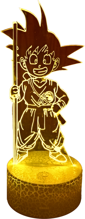 Lámpara ilusión 3D Goku Niño 7 Colores Led-0