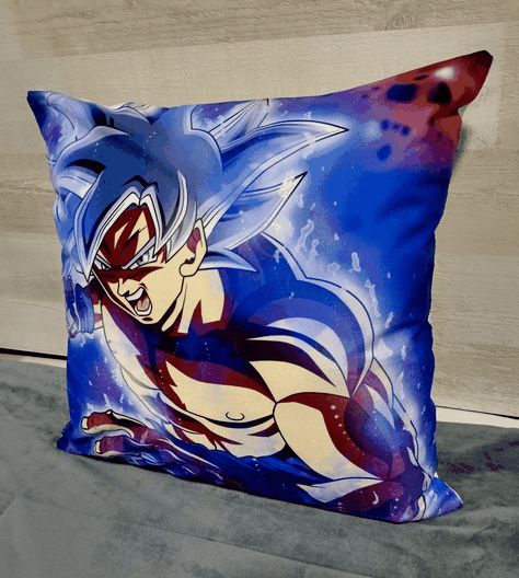 Cojín Felpa 45x45 cm Goku Ultra Instinto Pelea Extra Suave -1
