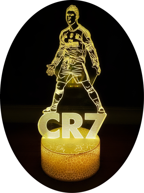 Lámpara ilusión Ronaldo 7 Colores Led CR7 Cristiano -0