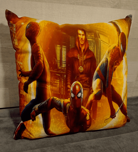 Cojín Felpa 45x45 cm De Hombre Araña Multiverso Spiderman Extra Suave -1