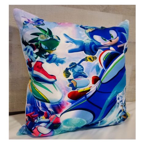 Cojín Felpa 45x45 cm De Soni Personajes Extra Suave Sonic-1
