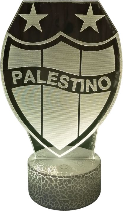 Lámpara ilusión 3D Palestino Chile 7 Colores Led-0