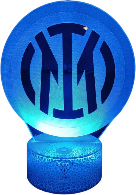 Lámpara ilusión 3D Inter De Milán Italia 7 Colores Led-0