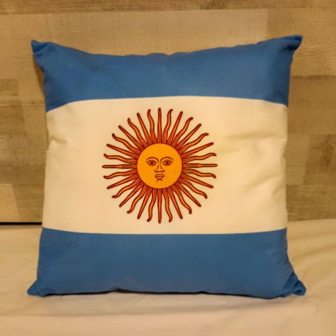Cojín Almohada 45x45 Cm De La Bandera de Argentina Extra Suave -1