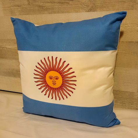 Cojín Almohada 45x45 Cm De La Bandera de Argentina Extra Suave -4