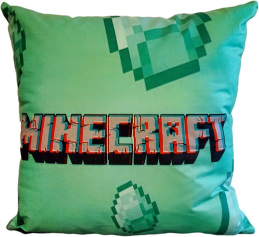 Cojín Felpa 45x45 cm Minecraf Diamantito Extra Suave -0