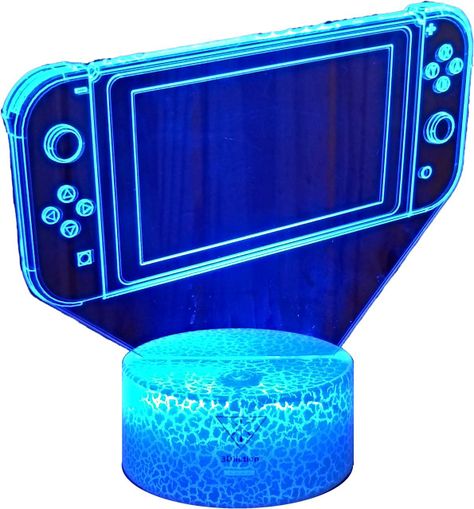 Lámpara ilusión 3D De Nintendo 7 Colores Led-0