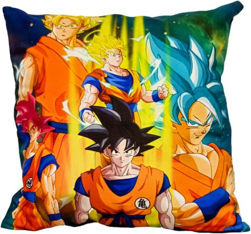 Cojín Felpa 45x45 cm De Goku Transformaciones Extra Suave -0