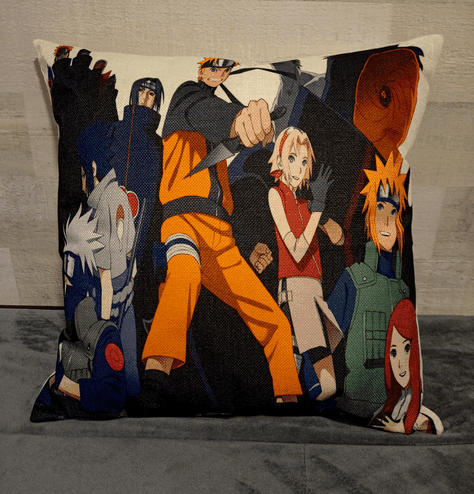 Cojín Felpa 45x45 cm Pain Sakura Sasuke Itachi Extra Suave Narut-0