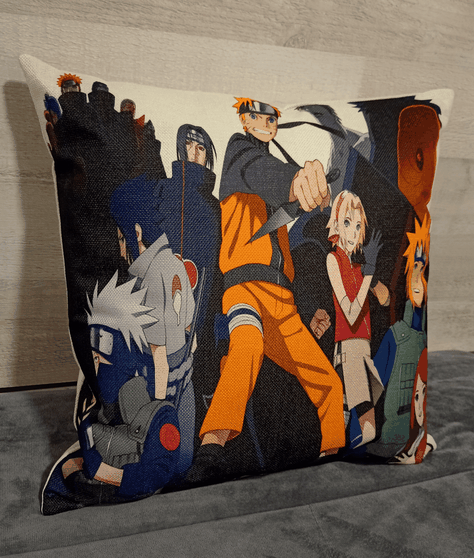 Cojín Felpa 45x45 cm Pain Sakura Sasuke Itachi Extra Suave Narut-1