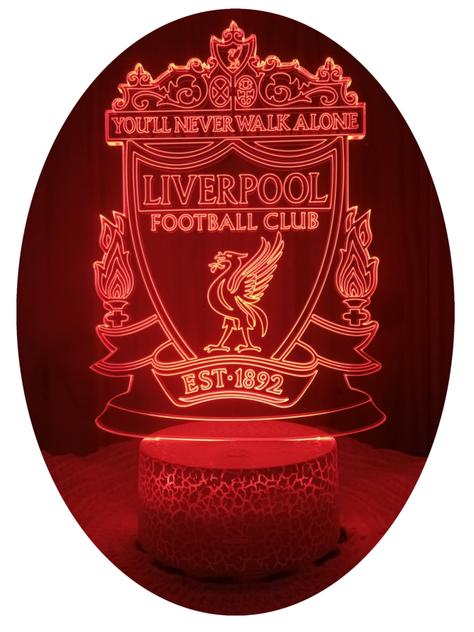 Lámpara ilusión 3D Liverpool Inglaterra 7 Colores Led-0