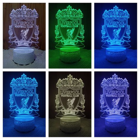 Lámpara ilusión 3D Liverpool Inglaterra 7 Colores Led-1
