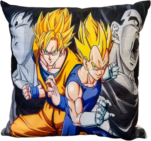 Cojín Felpa 45x45 cm De Goku y Vegeta Extra Suave -0